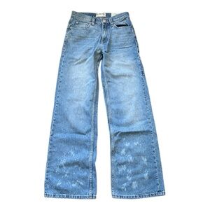 NWT Free People women’s Tinsley Baggy High Rise Jeans Bright Eyes Wash Size 24